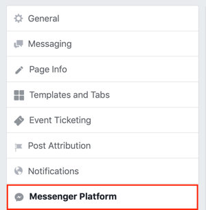 Send til Facebook Messenger Discover-fanen, trinn 1.