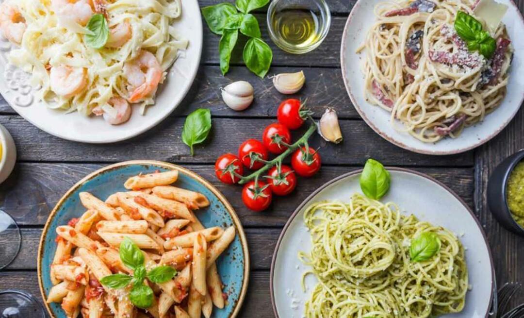 De mest forskjellige pastaoppskriftene! 4 typer pastaoppskrifter til den nasjonale pastadagen