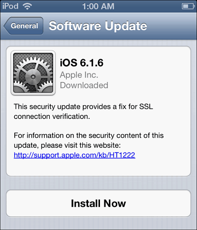 iOS 6-oppdatering