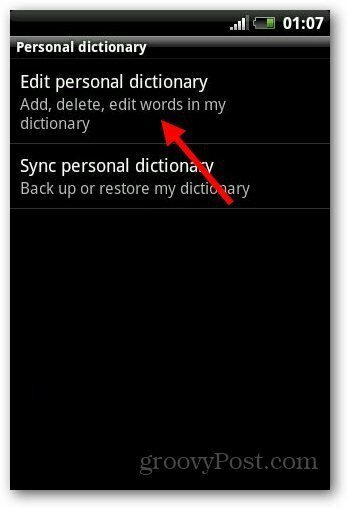 Legg til ordbok Android 5