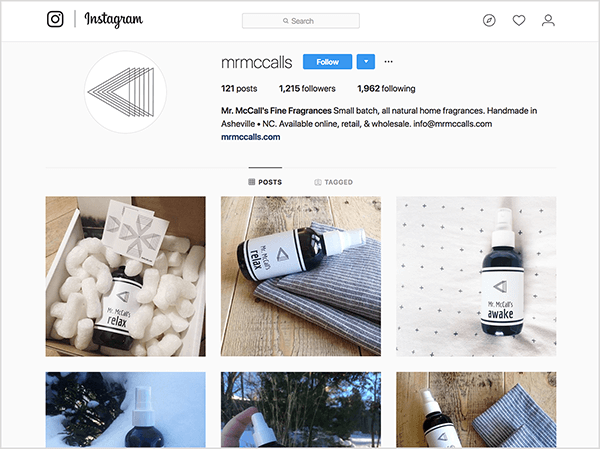 Tyler J. McCall hadde en Instagram-profil for et produkt han pleide å selge, Mr. McCalls Fine Fragrances.