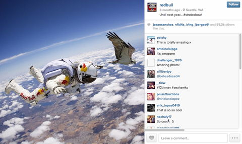 redbull skydive image