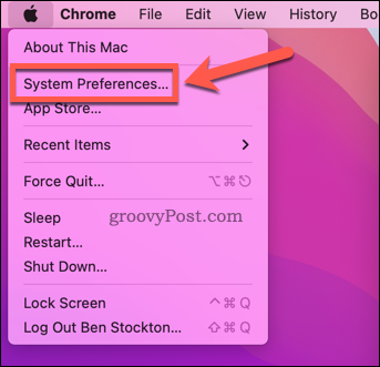 Åpne Systemvalg på en Mac