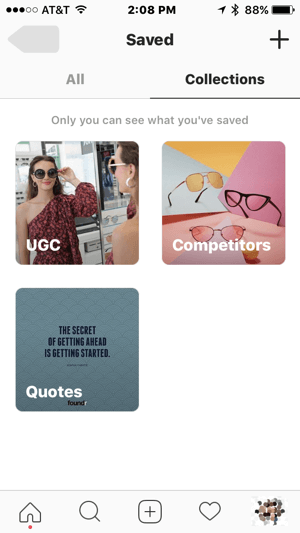 Lag samlinger som hjelper deg med å effektivisere markedsføringsoppgaver på Instagram.
