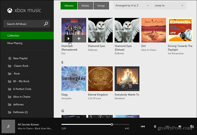 Xbox Music Web-grensesnitt