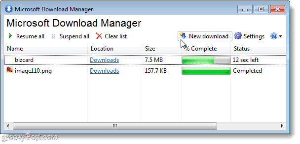 Microsoft Download Manager er et enkelt verktøy for nedlasting over ustabile eller sakte tilkoblinger