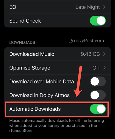 Apple Music automatisk nedlasting på