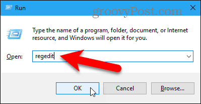 Åpne Registerredigering i Windows 10