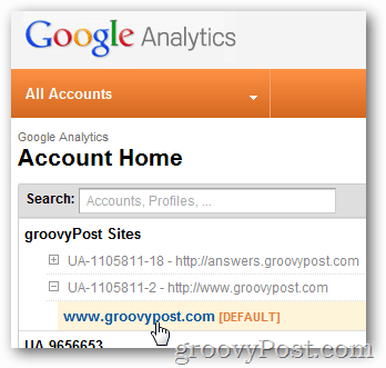 google analytics pålogging til nettstedet