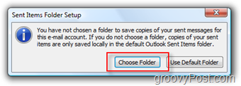 Konfigurer SEND e-postmappe for iMAP-konto i Outlook 2007