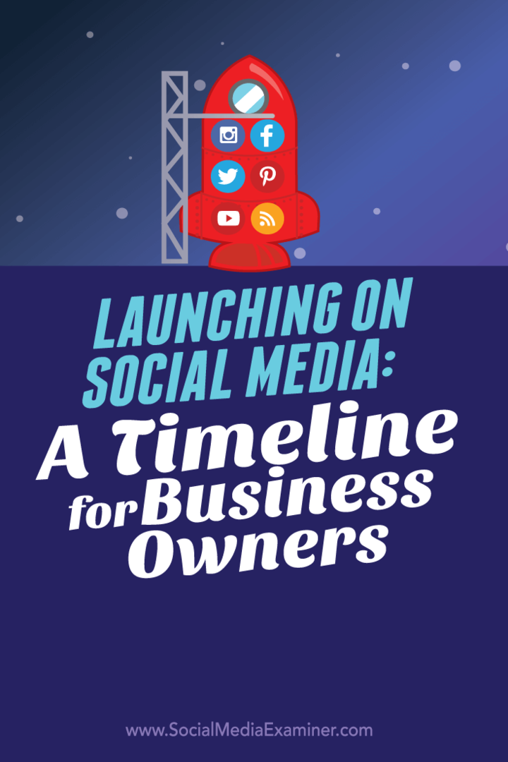 Lansering på sosiale medier: En tidslinje for bedriftseiere: Social Media Examiner