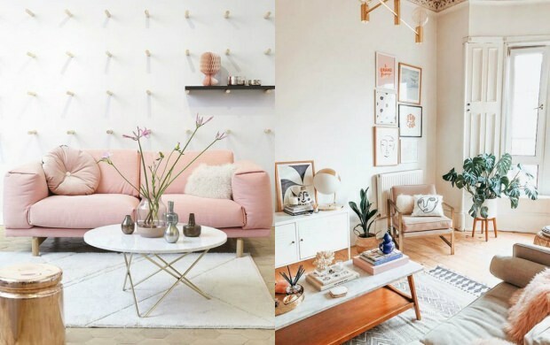 rosa hjem dekorasjon