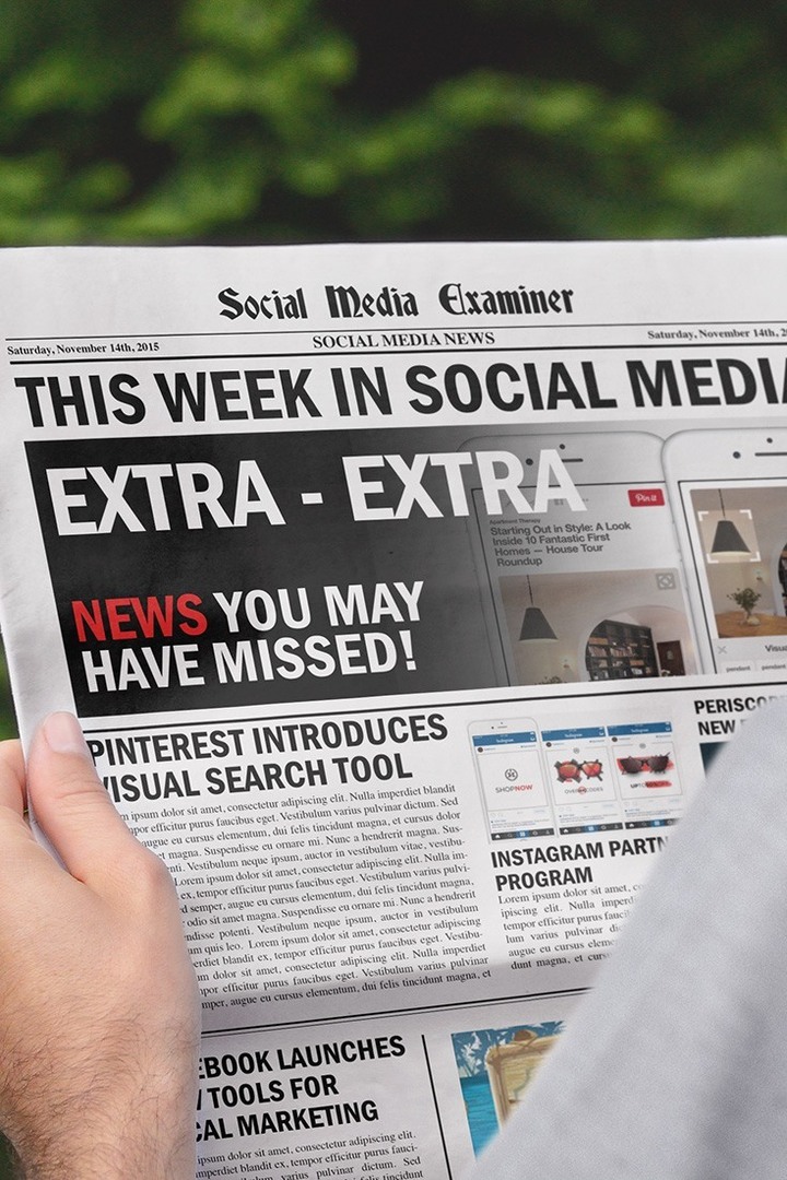 Pinterest lanserer visuelt søk: Denne uken i sosiale medier: Social Media Examiner
