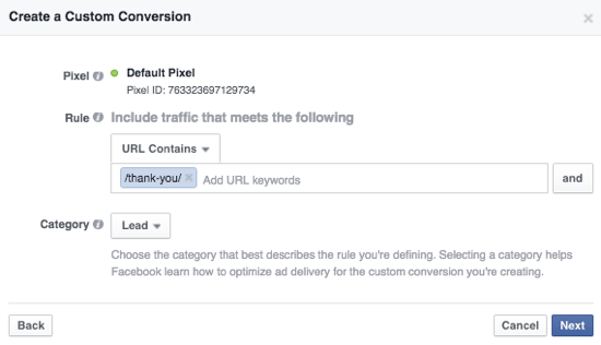facebook annonser tilpasset konvertering