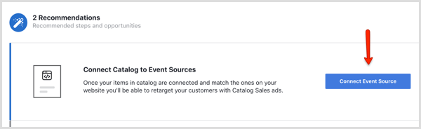 Facebook Connect hendelseskilde-knapp