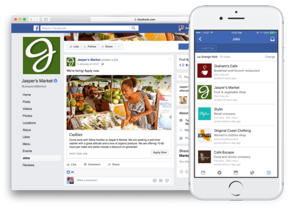 Facebook lanserer nye funksjoner som tillater jobbinnleggelse og søknad direkte på Facebook.