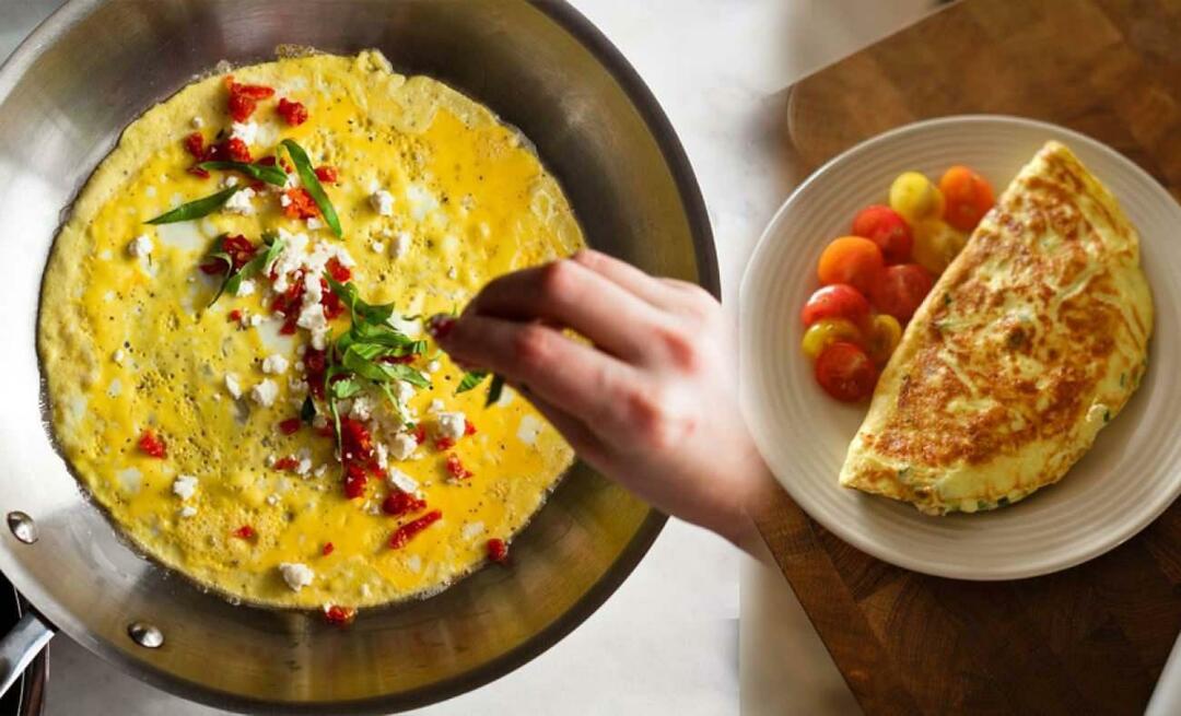 Oppskriften på en puffy omelett som er luftig som en sky! Hvordan lage et eggerøre av egg?