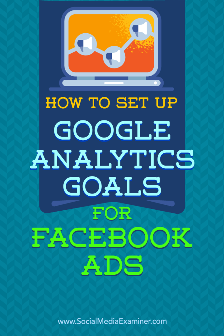Hvordan sette opp Google Analytics-mål for Facebook-annonser av Tammy Cannon på Social Media Examiner.