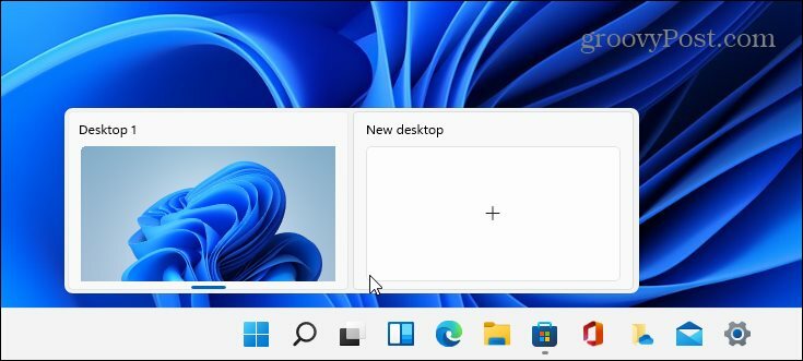 Knapp for virtuelt skrivebord Windows 11