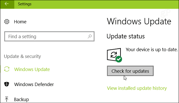 Windows-oppdatering