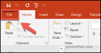 Fil-fanen i PowerPoint