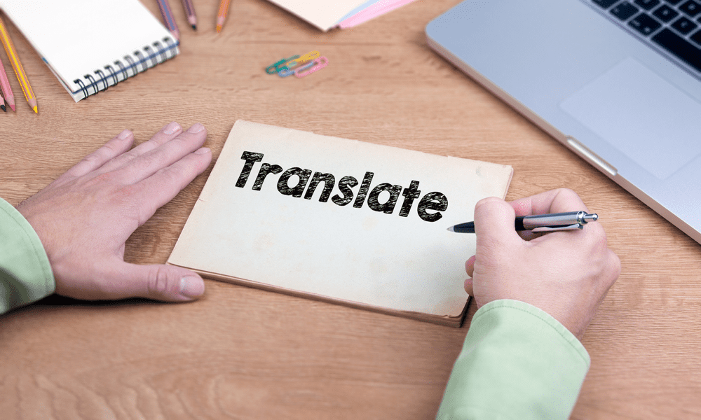 Oversette et Google Docs-dokument