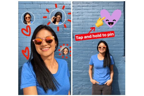 Instagram rullet ut en ny funksjon som den kaller Pinning, som lar brukerne konvertere ethvert bilde eller tekst til et klistremerke for sine Instagram Stories-videoer eller bilder, til og med en selfie.