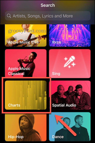 kategorien Apple Music Charts
