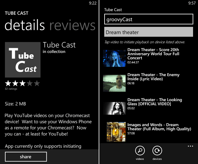 Tube Cast for Windows Phone 8