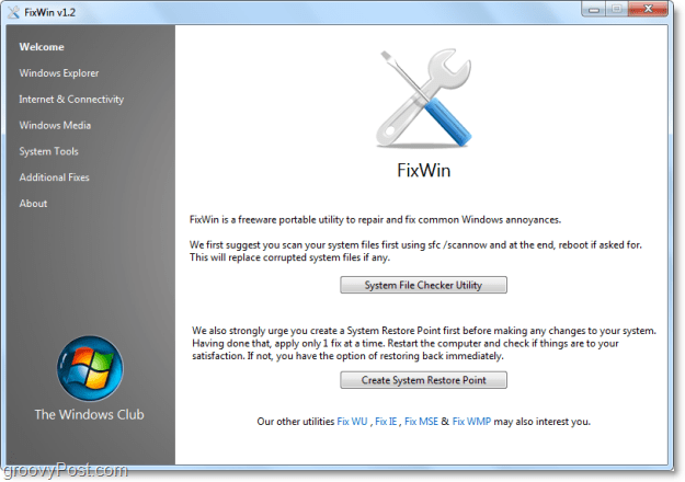 Fix 50 vanlige Windows 7-problemer med FixWin [groovyReview]