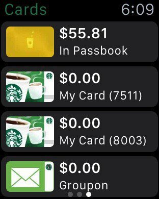 Starbucks-kort - Apple-klokke