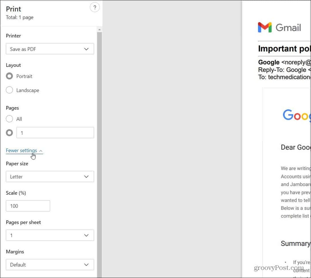 Hvordan lagre en Gmail-melding som PDF