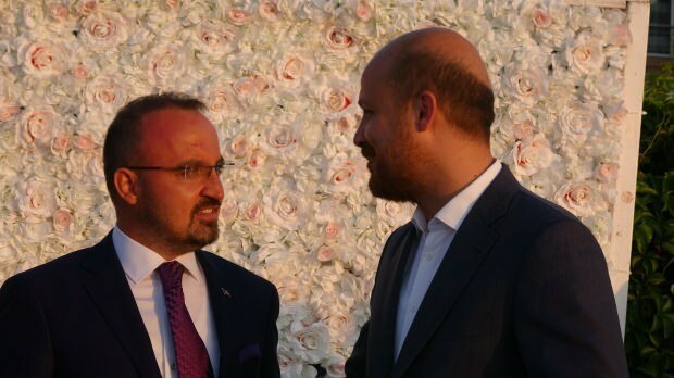 AK Party Groups visepresident Bülent Turan og Bilal Erdoğan