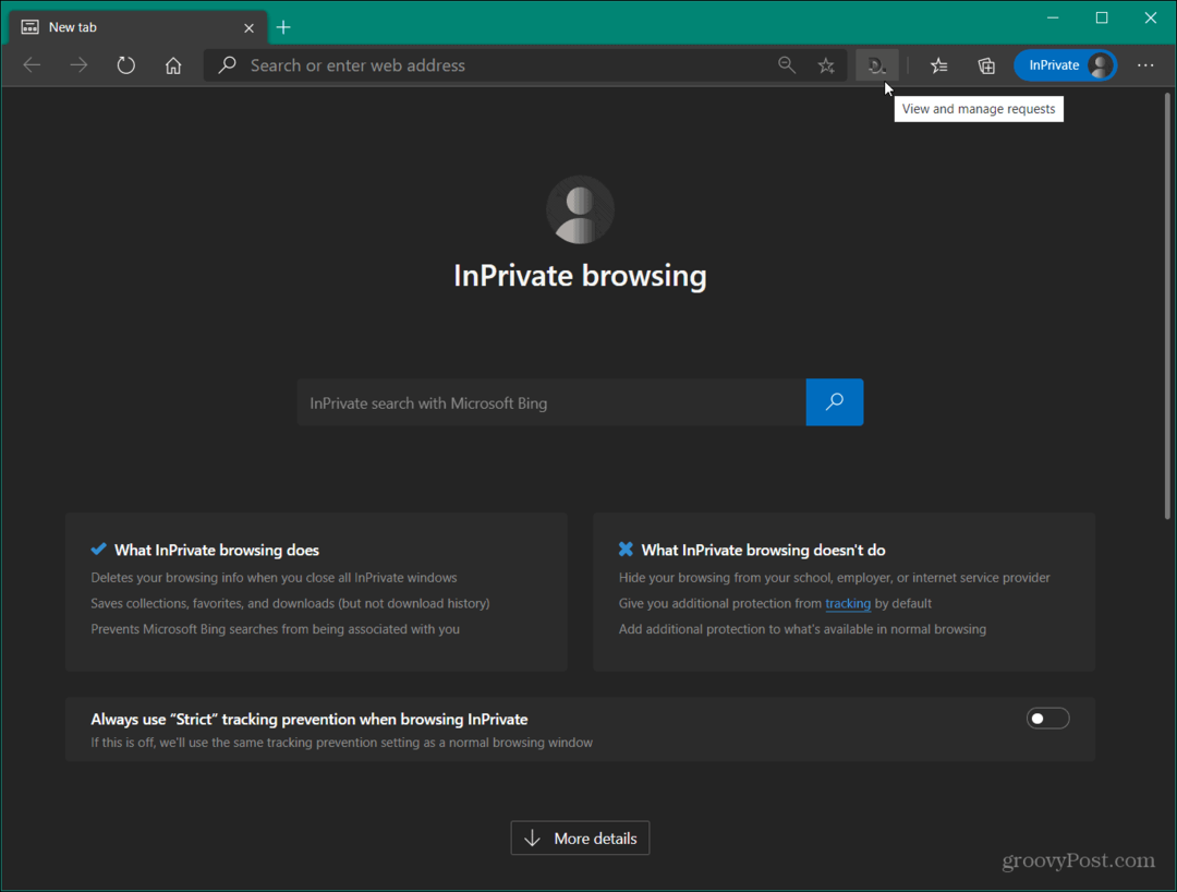 InPrivate Extension Enabled